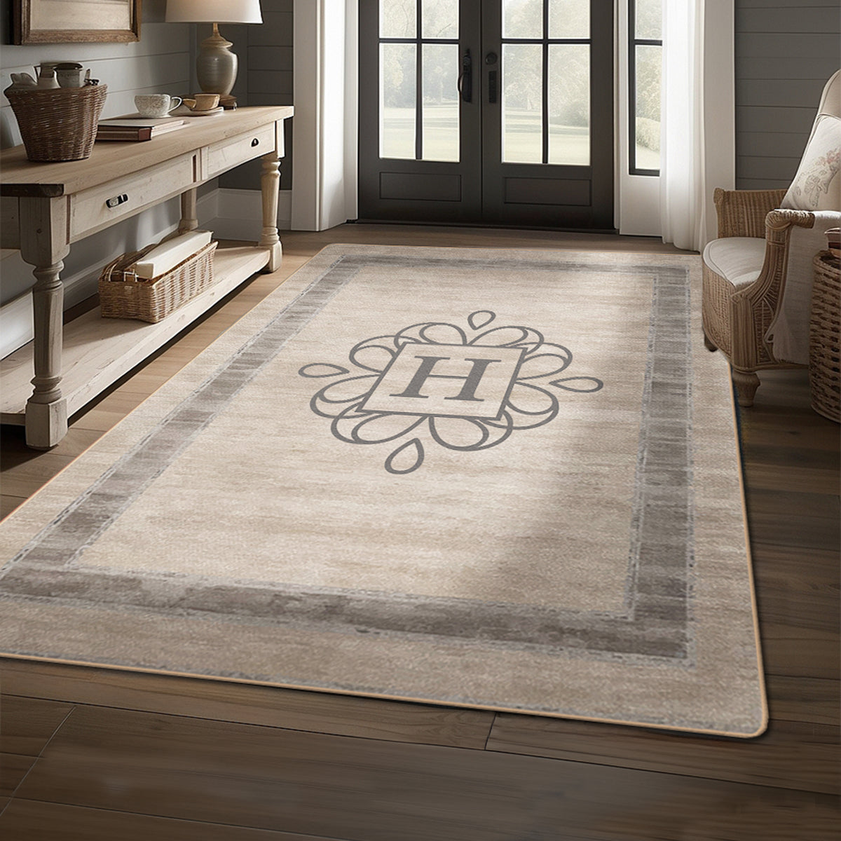 Custom family name rug - Urban Stone Rug